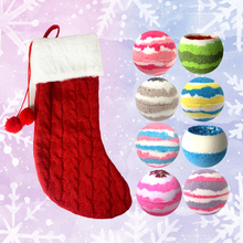 Load image into Gallery viewer, 8 x BATH BOMB FILLERS & CHRISTMAS STOCKING